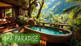 Tropical Mountain Spa 🌿 Calm Relaxing Music, Water & Nature Ambience