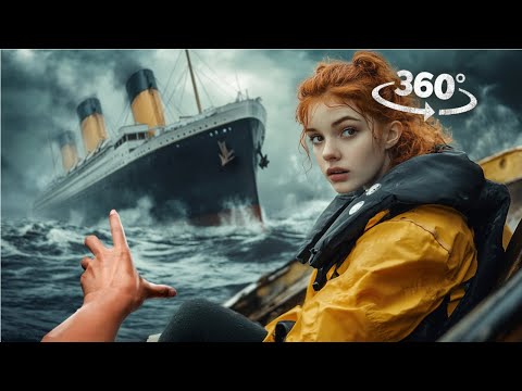 360° Wake up on Sinking Titanic after Titanic, Britannic, Olympic Race VR 360 Video