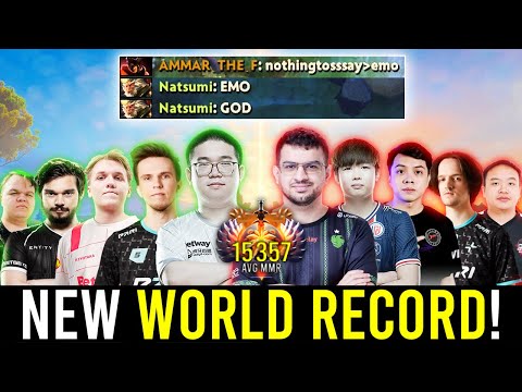 NEW DOTA WORLD RECORD with the MOST HIGHEST AVG MMR GAME EVER! (15,357) - OPEN ALL CHATS!!!