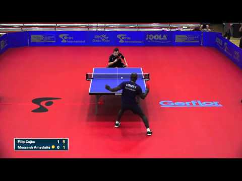 2016 NCTTA Nationals Men's Singles RR - Filip Cajka (Lindenwood) vs. Messanh Ameduite (Liberty)