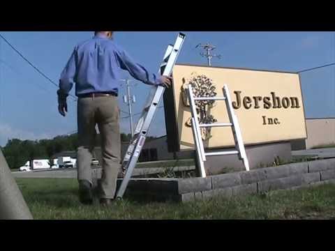 Level-EZE ladder leveler in ACTION - Levels Automatically!