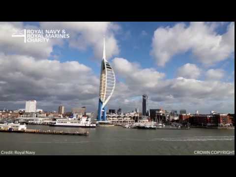 HMS Queen Elizabeth leaves Portsmouth - Feb 2018