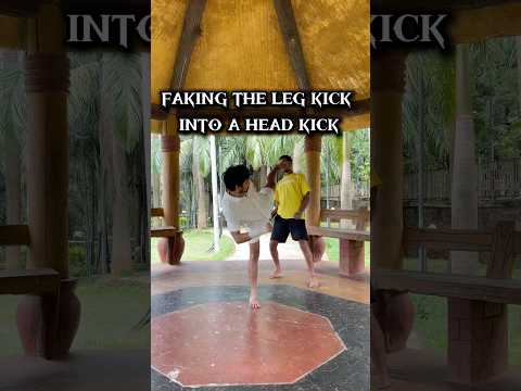 Master the Fake Leg Kick to Head Kick Tutorial! Step-by-Step Breakdown 🥊🥋#selfdefense #shorts #yt