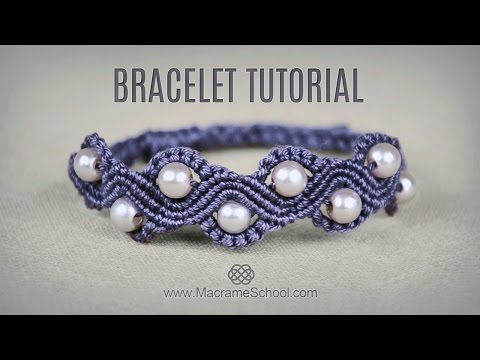 Macramé Double Wave Bracelet Beautiful Blue Danube by Strauss