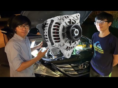 How To Re-Install Alternator Hyundai Sonata 2009-2014 | Aiman's DIY Auto Repair - Remove Replace Fix