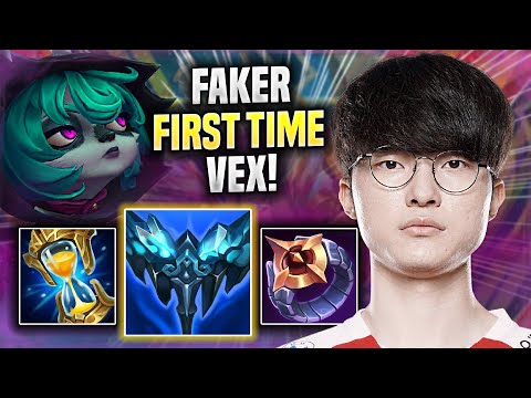 FAKER TRIES FIRST TIME VEX IN KR SOLOQ! - T1 Faker Plays Vex MID vs Fizz!