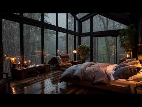 Rain Sounds For Sleeping - 99% Instantly Fall Asleep With Rain And Thunder Sound At Night