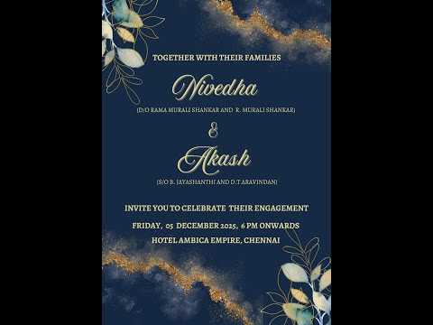 NIVEDHA & AKASH  ENGAGEMENT