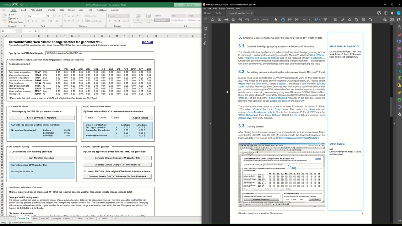 Climate Change World Weather File Generator