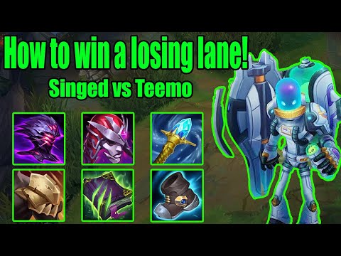 How to WIN a LOSING lane in League of Legends (Teemo vs Singed)