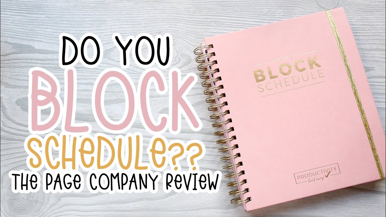 BLOCK SCHEDULE PLANNER REVIEW | The Page Company | HanCanPlan