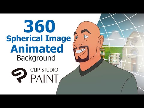 360 Spherical Image Animated Background in Clip Studio
