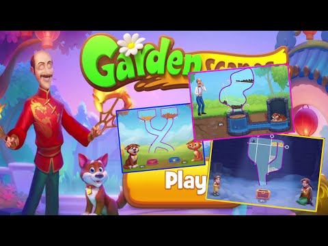 GARDENSCAPES / A Matching Puzzle Garden Game /  Mini Game "Pull the Pin" / Part 6