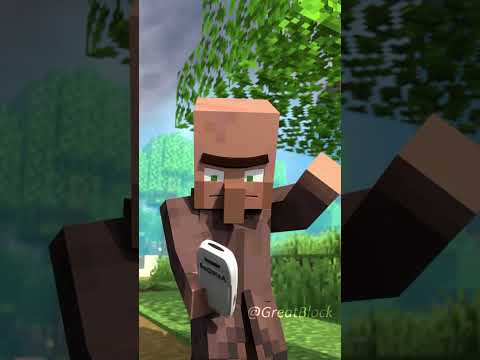 Villager & Pillager CALL battle! #animation #minecraft #minecraftanimation #viralvideo