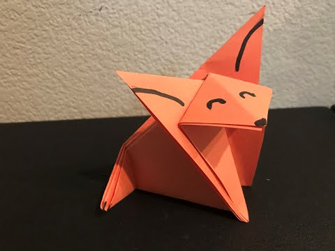 Easy Origami Fox for kids | Origami | Origami Animals | Paper art for children | 折纸狐狸英语