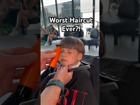 Haircut Goes Wrong As Kid Moves His Head