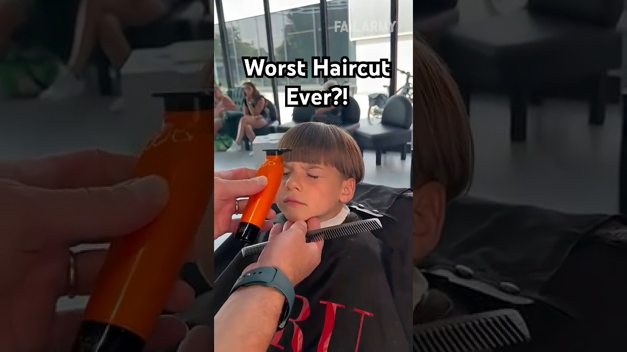 Haircut Goes Wrong As Kid Moves His Head