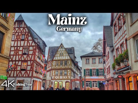 Mainz, Germany Walking Tour 4k 2025 - A beautiful historic town