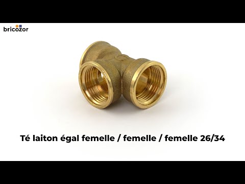 Té laiton égal femelle - à visser BRICOZOR