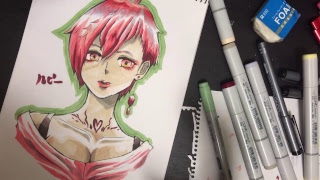 下書きからコピックまで【お絵かきライブ】