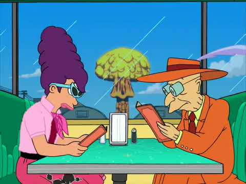 Futurama - Professor orders Soylent green in Roswell