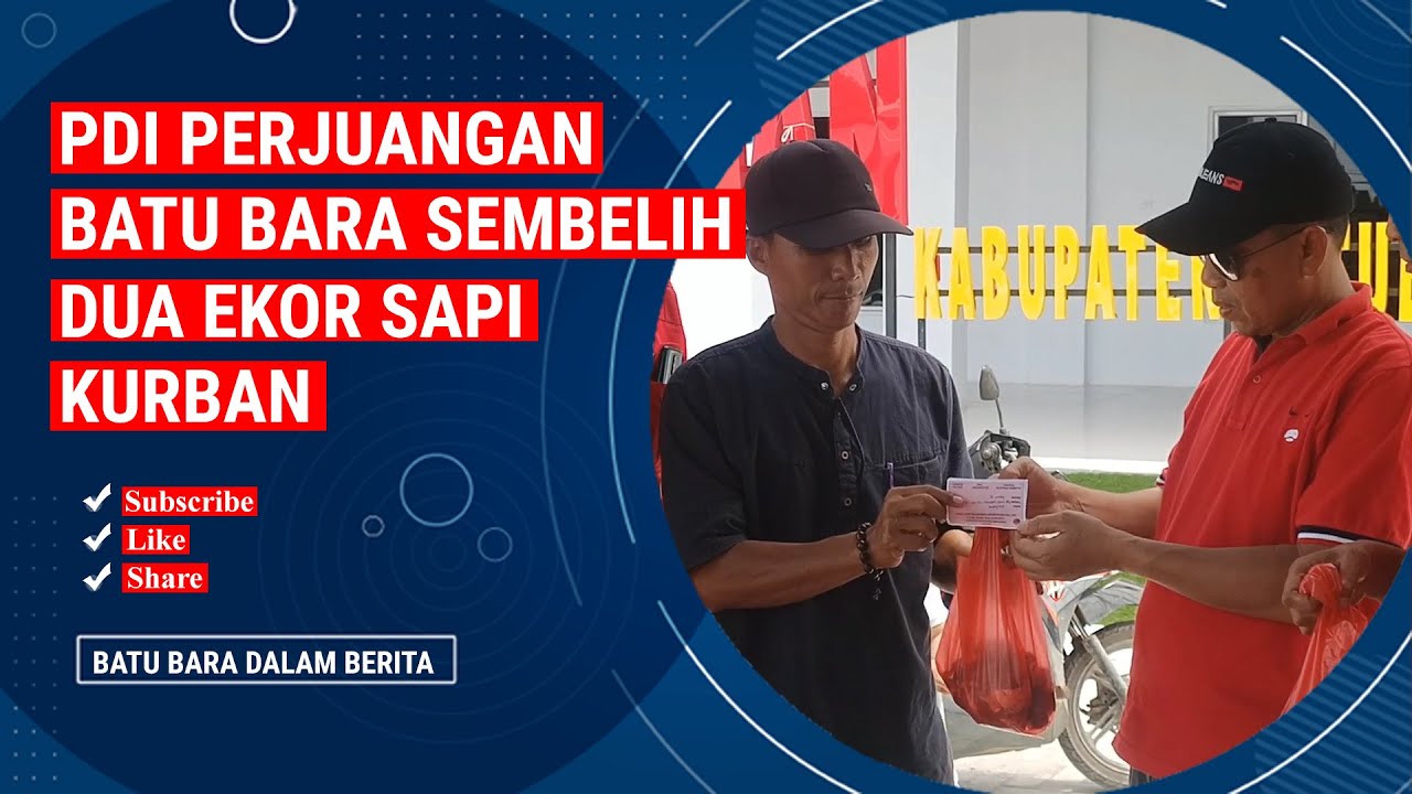 PDI PERJUANGAN BATU BARA SEMBELIH DUA EKOR SAPI KURBAN