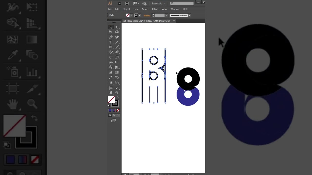 8 Number Gradient Logo Design From Illustrator
