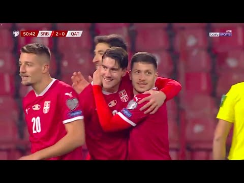 Luka Jovic vs Qatar (11/11/2021) HD - English Commentary