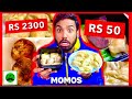 Rs 2300 MOMOS | CHEAP VS EXPENSIVE FOOD CHALLENGE | VEGGIE PAAJI
