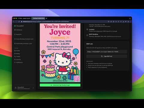 PleaseRSVP video preview