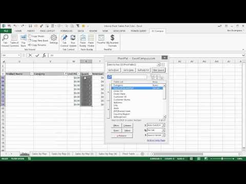 Introduction to Pivot Tables Charts and Dashboards in Excel Part 1