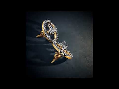 Diamond Earring In 18Kt Yellow Gold