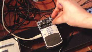 Behringer DR100 digital reverb pedal demo