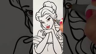 BEAUTY AND THE BEAST Coloring Page BELLE # #princesscoloring #art #disneyprincess #coloring #belle