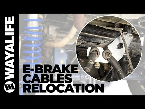 Parking Brake Relocation Bracket to Allow for More Axle Droop Travel on a Jeep JL Wrangler Synergy