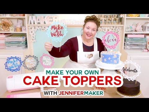 Part of a video titled DIY Cake Toppers for Birthday & Weddings: Customize Your Own!