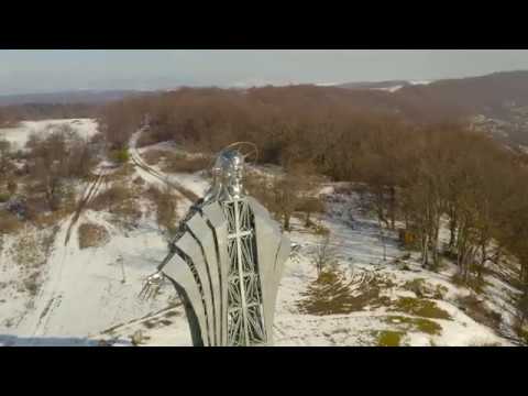 Jézus szíve kilátó   Farkaslaka - Erdély - Románia - Transylvania       4K Drone