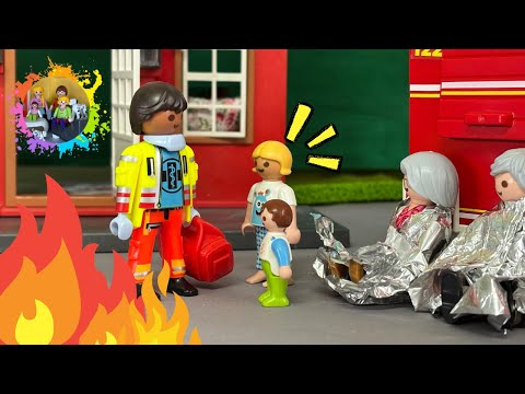 Playmobil Familie Schmidt – Rauch in der Nacht 🚒😲 Plötzlich wird es ernst