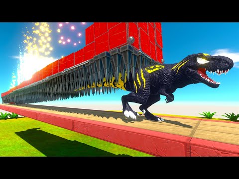 ESCAPE from FALLING GIANT SPIKES  - Animal Revolt Battle Simulator ARBS