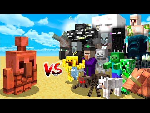 Copper Golem vs All Mobs Minecraft | Copper Golem vs Every Minecraft mob