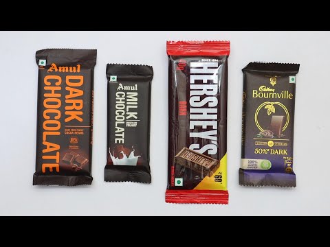 Amul Dark Chocolate vs Amul Milk Chocolate vs Hershey's vs Bournville @IupuTV