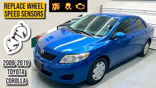 How To Replace Wheel Speed Sensors Toyota Corolla 2009-2019