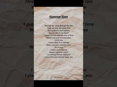 That YoOuUUUu~😭🌼 | Summer Eyes by Ohyul #lngshot #ohyul #lyrics #shorts #jensetter_iam #lngshot