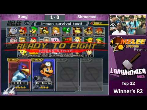 Lanhammer 2013 SSBM - Winners Top 32 - Shroomed (Doctor Mario) vs. Sung (Falco)