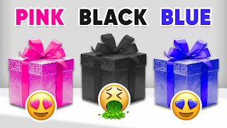 Choose Your Gift! 🎁 Pink, Black or Blue 💗🖤💙 Quiz Kingdom
