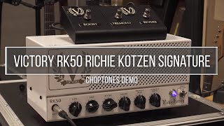 Video thumbnail for Victory RK50 Richie Kotzen Signature | Playthrough Demo (6L6 & EL34 Power Tubes) by ChoptonesOfficial