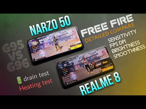 Realme Narzo 50 🆚 Realme 8 free fire max detail compare, battery🔋drain test & heating test🥵