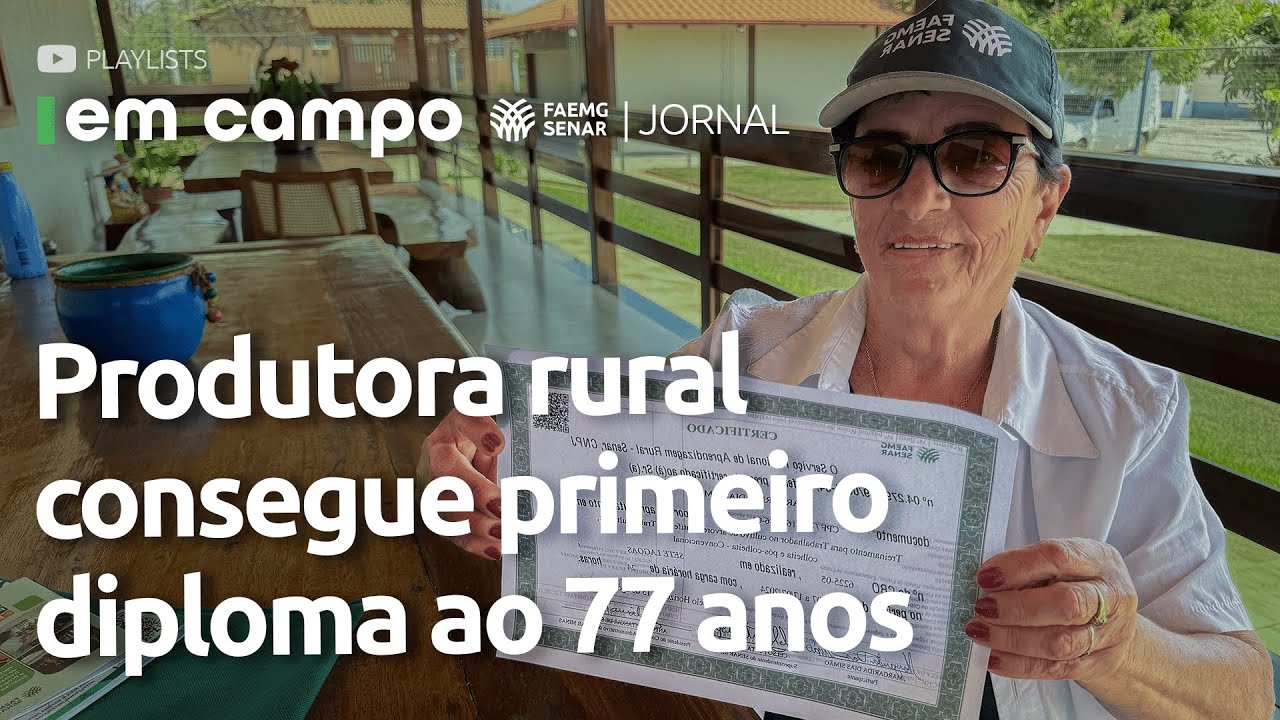 Sabedoria colhida no campo: produtora rural conquista diploma aos  77 | Jornal EM CAMPO - 5ª edição