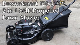 PowerSmart 170cc 22' 3 in 1 Self Propelled Lawn Mower
