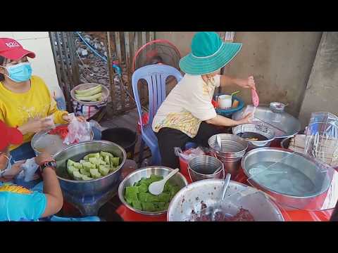 Asian Street Food - Snack And Market Food View - Yummy Dessert And Fishes For Sales In Phnom Penh